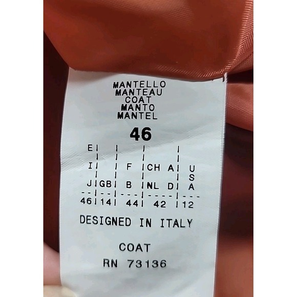 Max & Co Wool Blend Tweed Long Coat Womens 12 Classic Winter Made in Italy Retro - Picture 11 of 15